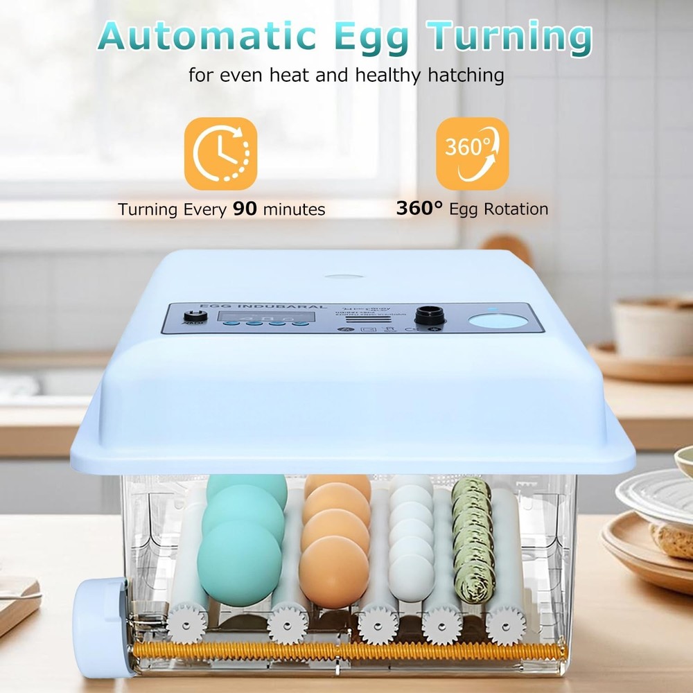 Incubators for Hatching Eggs 16 Egg Automatic Egg Incubator with Temperature Con