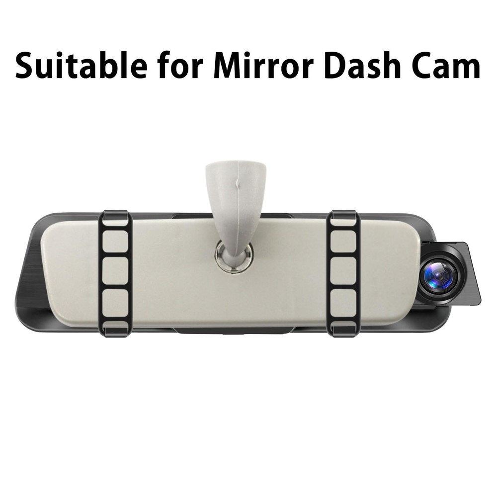 jelkuz Mirror Dash Cam Mounting Straps Suitable for Camera 【4 Black