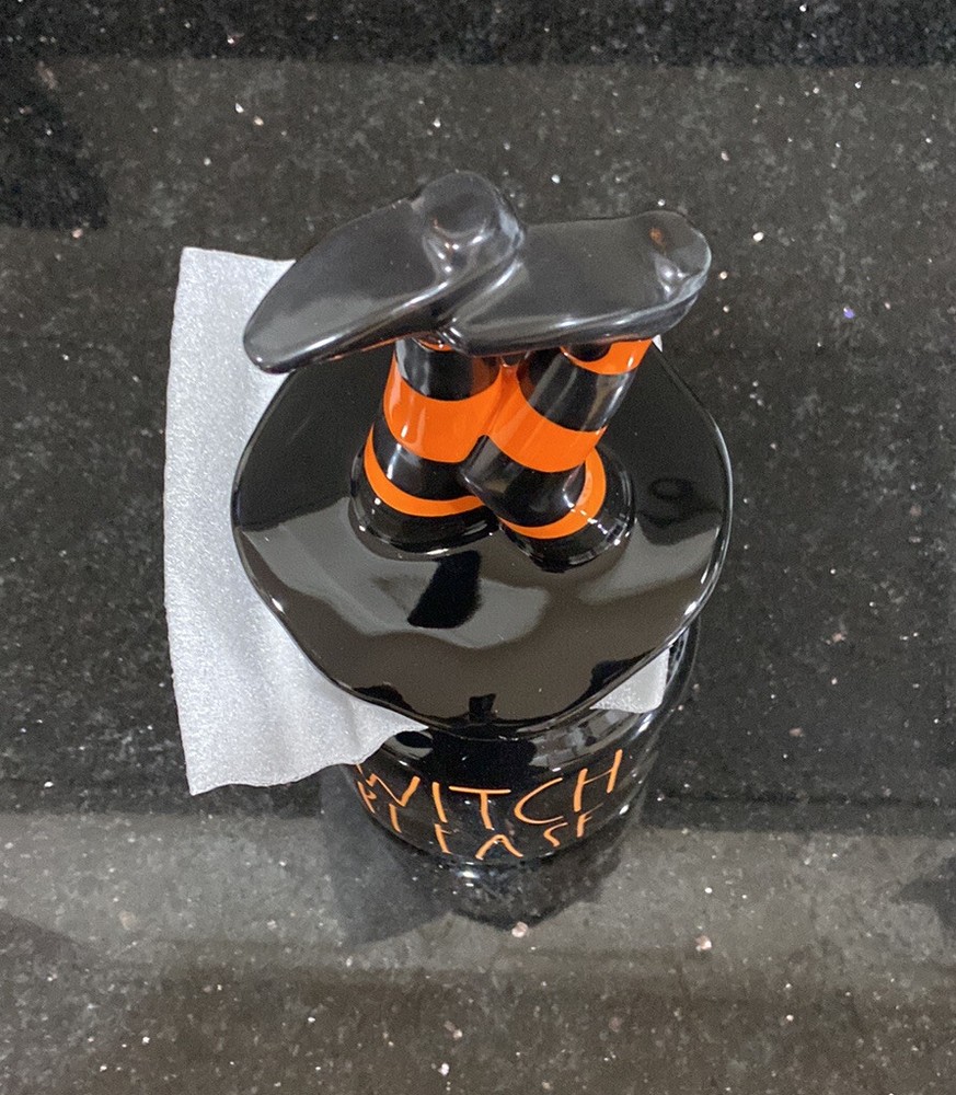 RAE DUNN Witch Please Figural Black Canister
