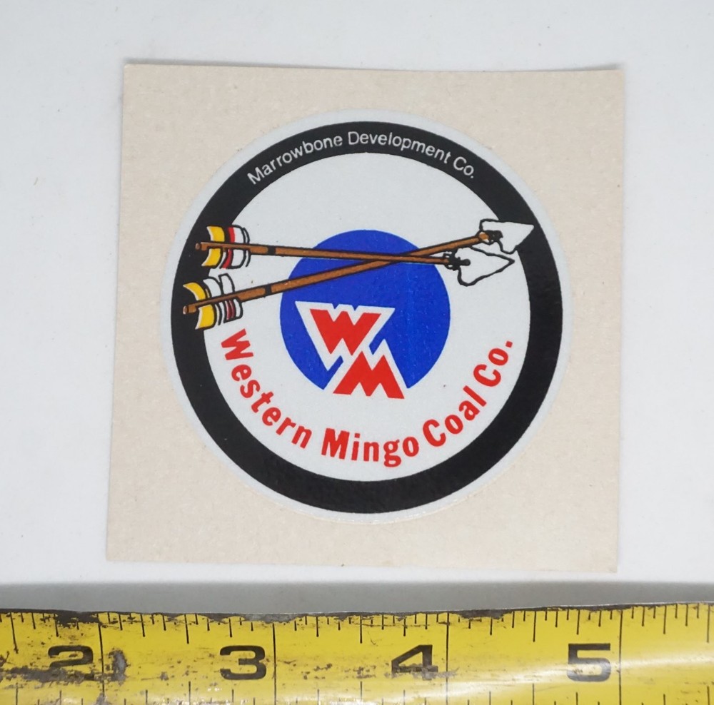 Western Mingo Coal Co. Sticker Mining Logo Marrowbone Development