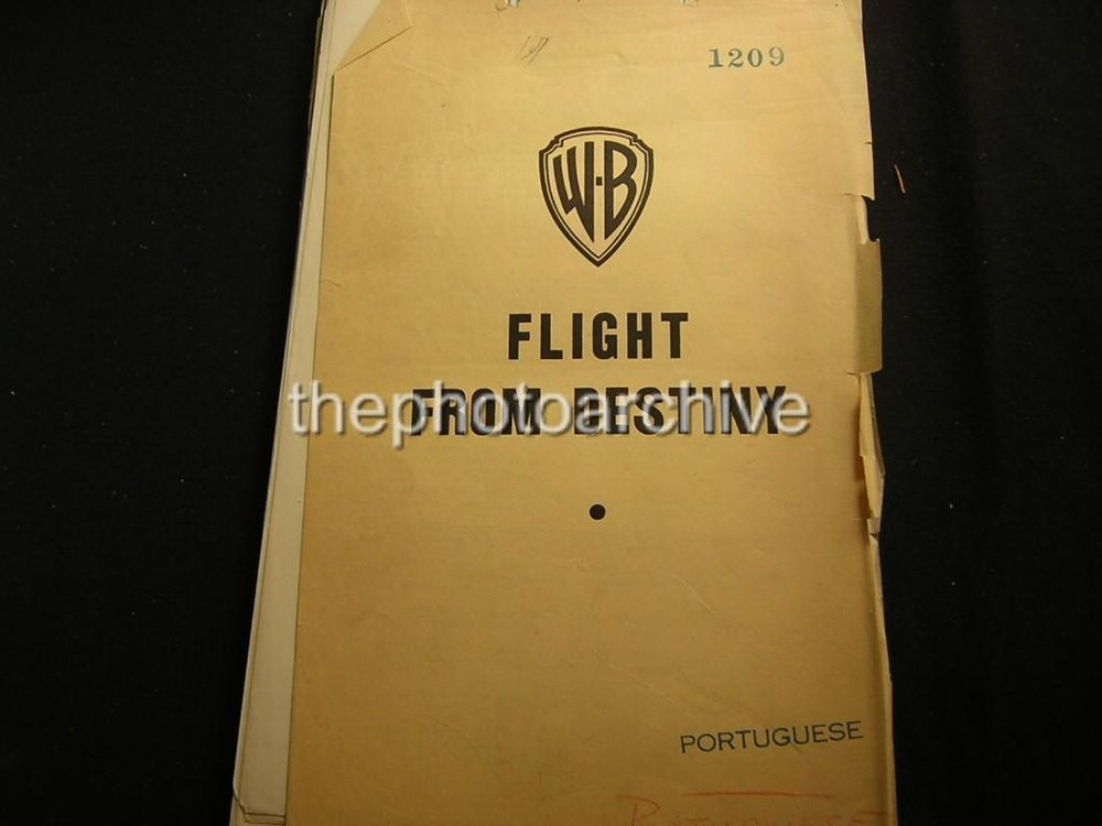 1941 THOMAS MITCHELL FLIGHT FROM DESTINY  Original Movie Script 17Q