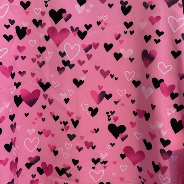 ScrubStar Pink Sentimental Hearts Valentine Nurse Uniform Scrub Top Choose Size