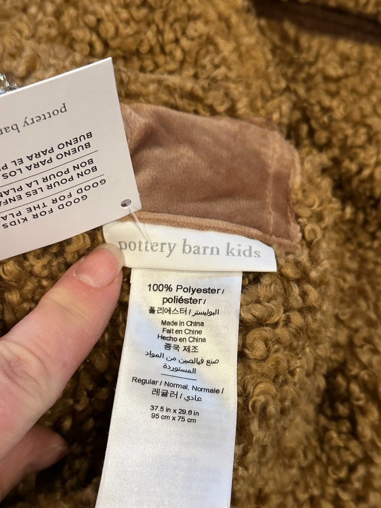 Pottery Barn Kids Anywhere Beanbag Football Cozy Sherpa Slipcover Only New