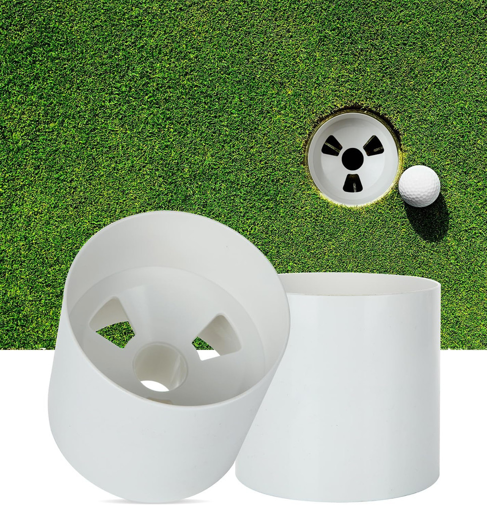 6PCS Golf Hole Cup 4 Inch Depth, ABS Plastic Putting Cup for Backyard Golf Pract