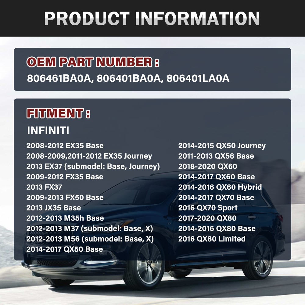 806401BA0A Exterior Door Handle Front Driver Left Side For INFINITI QX80 QX60