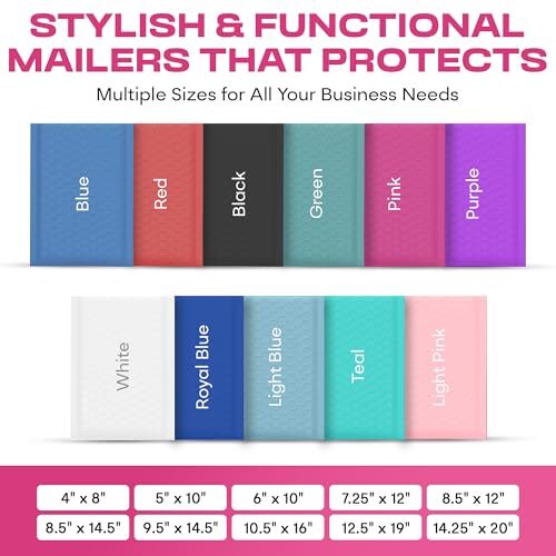 Y-HotPink-#6-mailer-50Pack-M