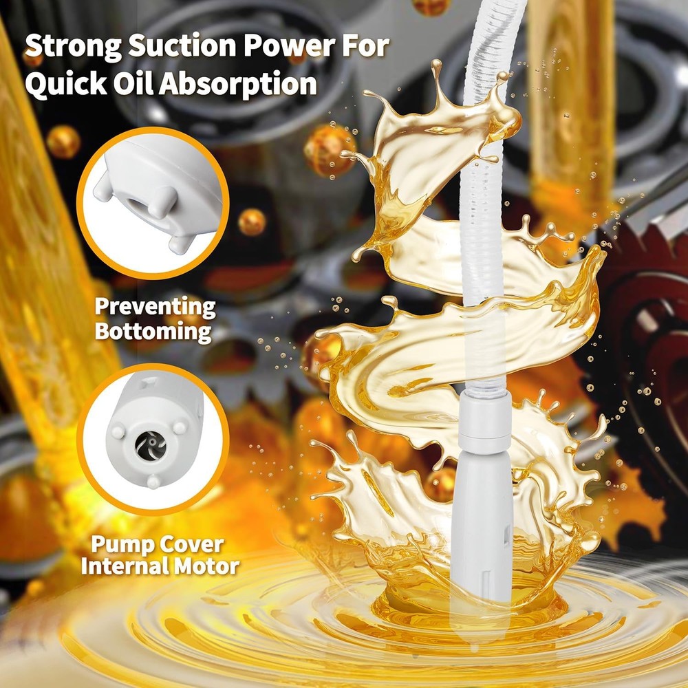 Battery-Powered Fuel Transfer Pump - Spill-Proof Portable Siphon Pump