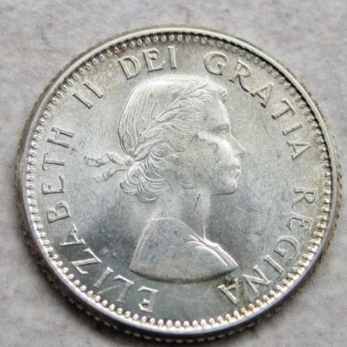 1955 Canada 10c Silver; GEM