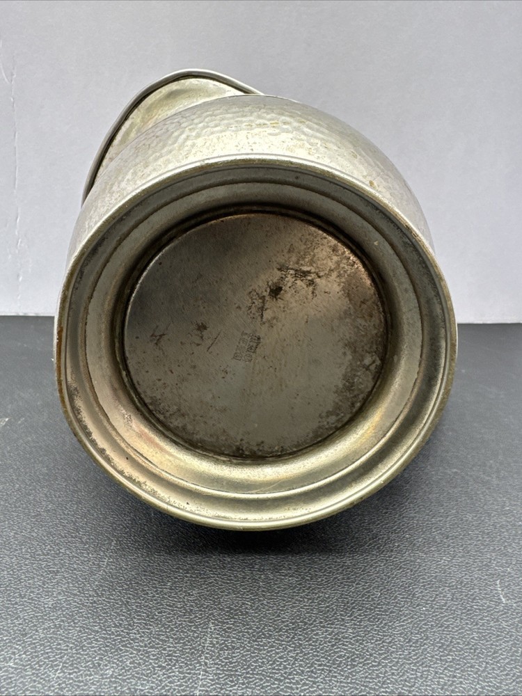 Vintage EPNS Hammered Silver Plate Creamer Pitcher Footed Handle