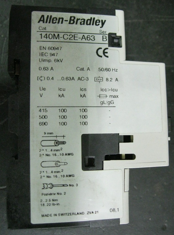 Allen-Bradley 140M-C2E-A63 Motor Starter Protector Series B