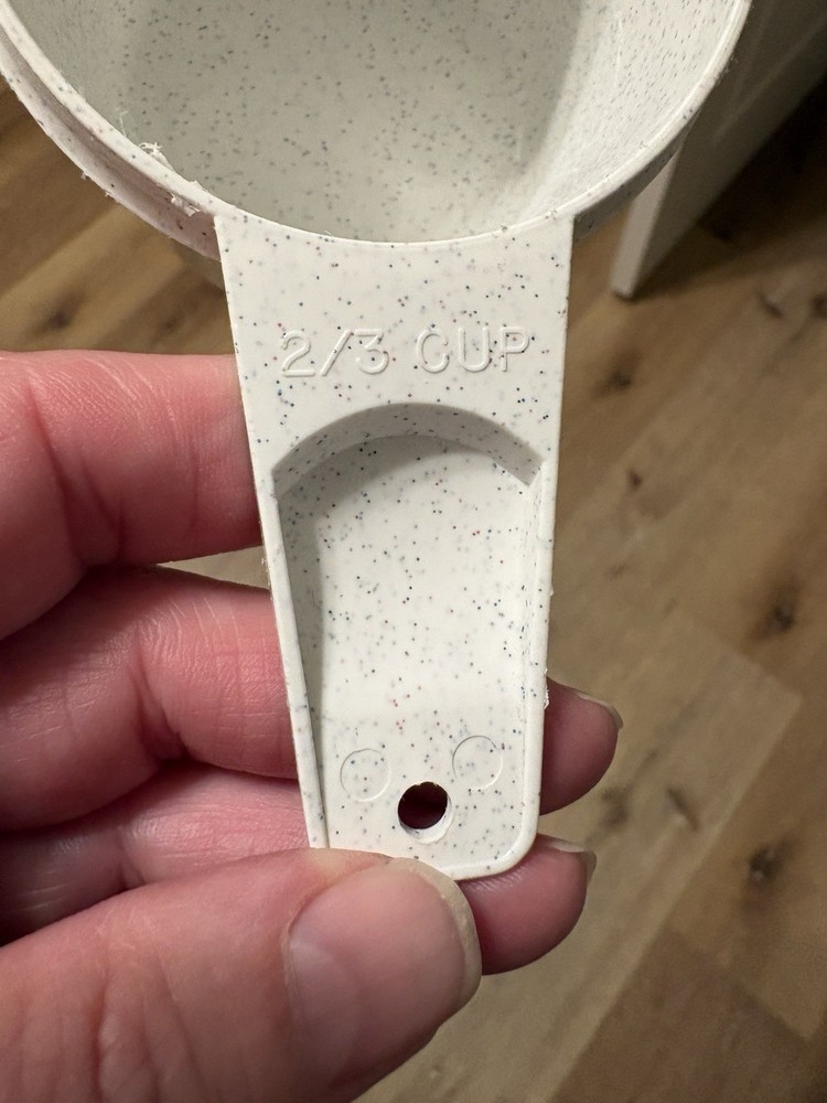 Vintage Tupperware Measuring Cup Speckled Stone 2/3 Cup Replacement Grey Gray
