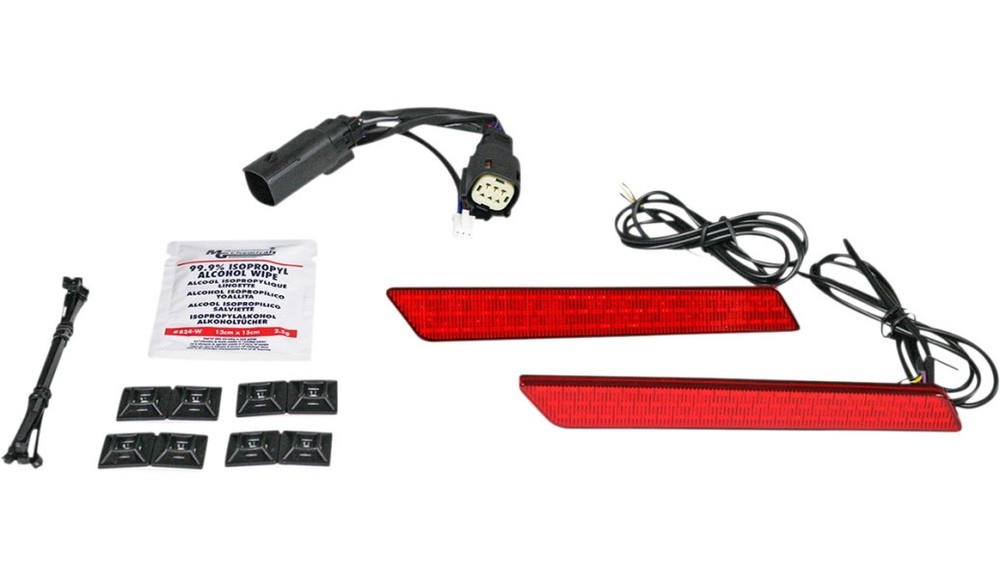 Custom Dynamics CD-LATCH-DC4-R Dual Color LED Saddlebag Latch Lights - Red