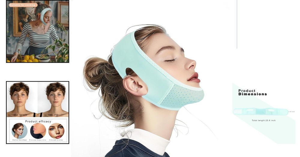 Comfortable Chin Strap & V Line Lifting Mask for Defined Jawline Support
