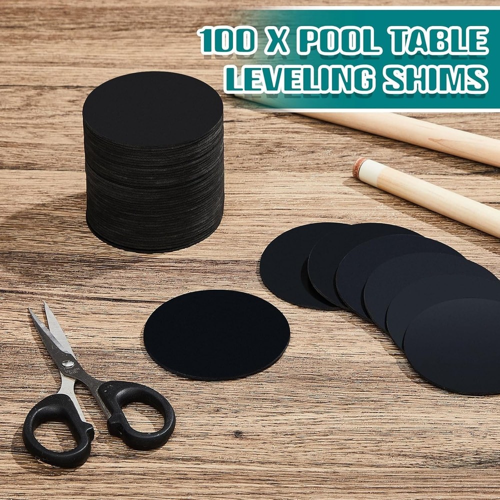 100 Pcs Pool Table Leveling Kit Billiard Pool Table Leg Shims 3" Diameter 0.0...