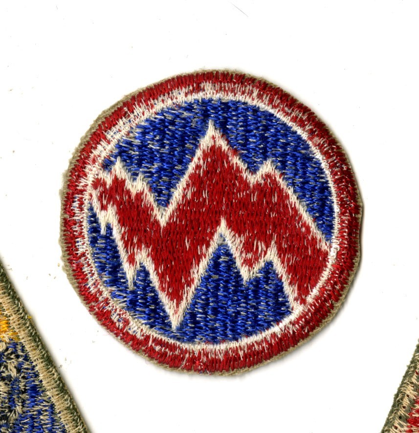 312th Logistics Command White Back Patch Cut Edge Vintage