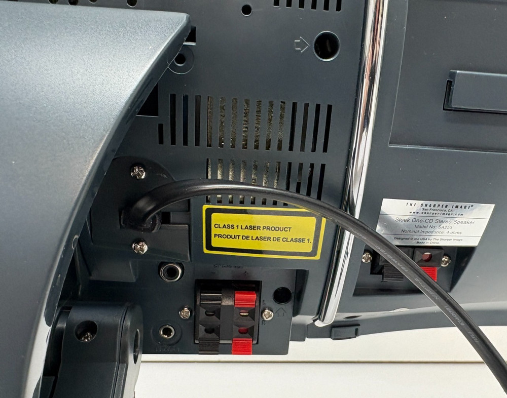 Sharper Image Sleek One-CD AM/FM Stereo System & Powered Subwoofer COMPLETE