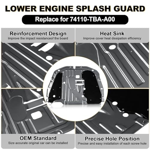 Lower Engine Splash Guard Under Car Shield Suitable For Honda Civic 2016–2021 OE