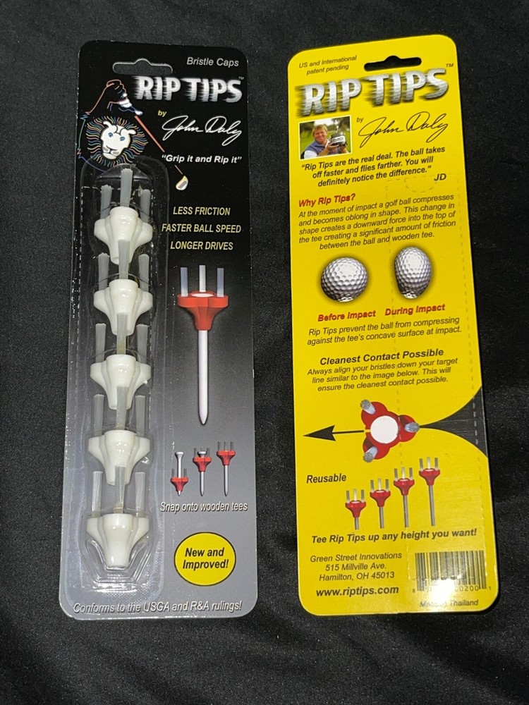 White Rip Tips by John Daly Rip Tip Golf Tees - 10 Packs (50ct)