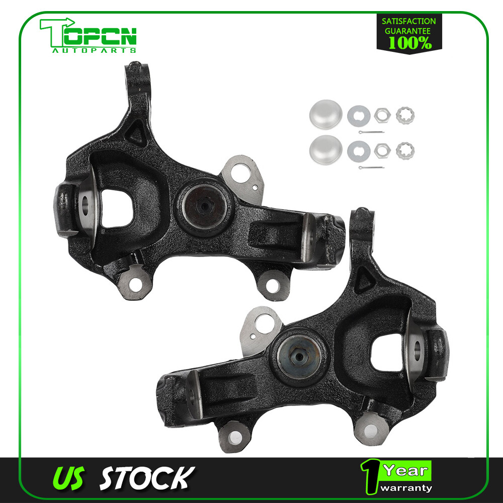 (2) Front Steering Spindle Knuckle For 1997-2003 Ford F-150 1997-2002 Expedition