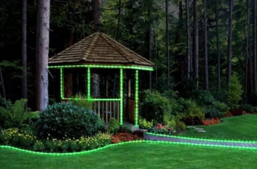 Chapter Indoor/Outdoor Flexible Rope Light, 16 ft, GREEN