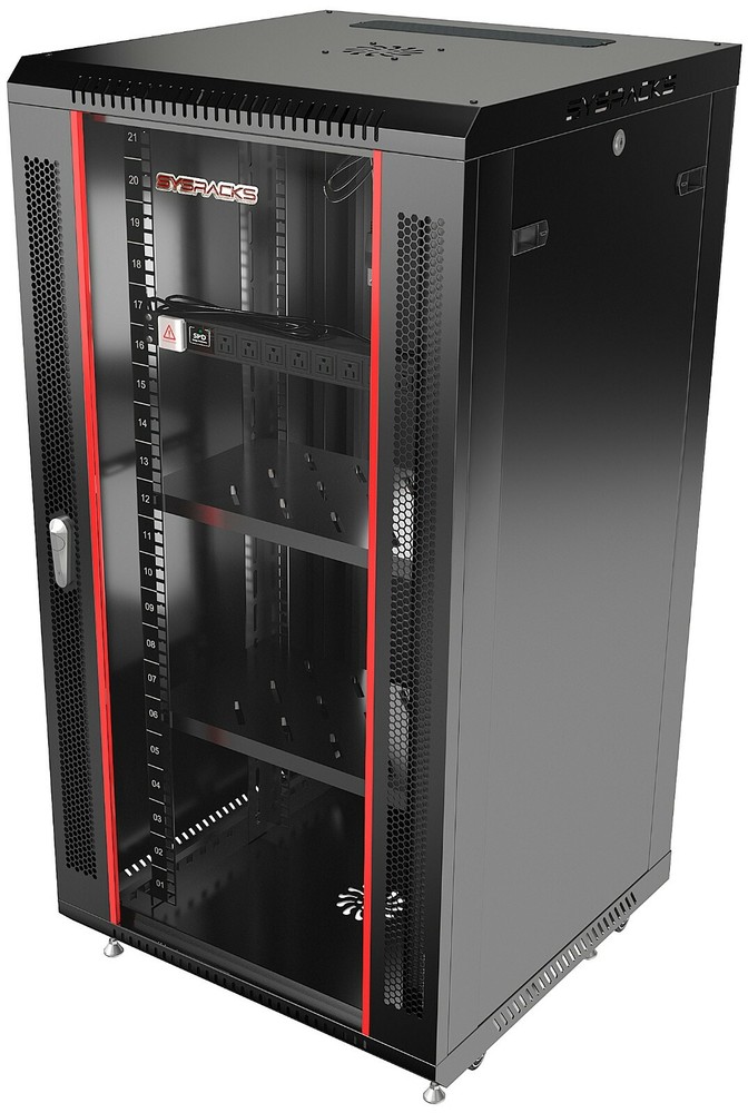 22U Wall Mount Server Rack Locking Network Cabinet Box Data Enclosure 24” Depth