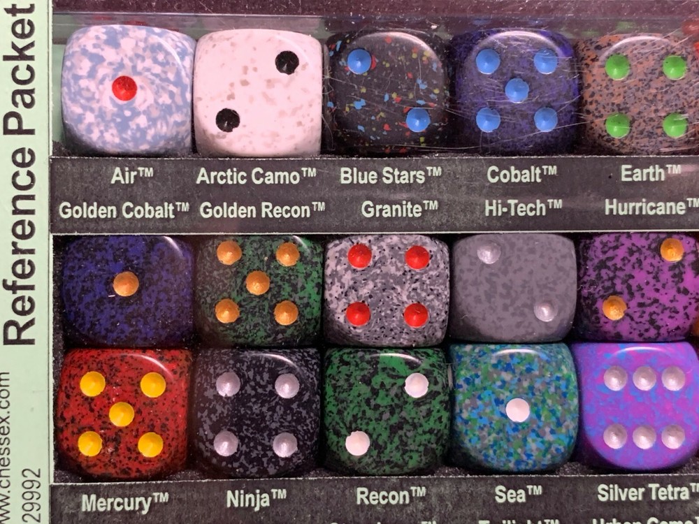Chessex Dice Reference Pack Packet Catalog Tabletop RPG CCG - Speckled 2005-2019