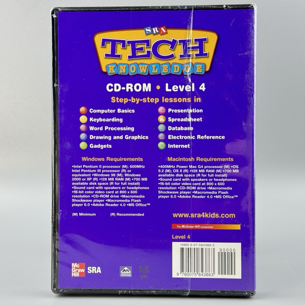 SRA TechKnowledge CD-ROM Local Area Network Level 4 - McGraw Hill - Brand New
