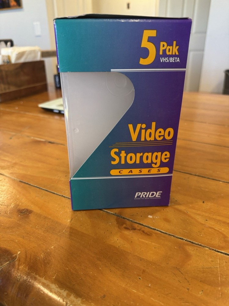 PRIDE 4-Pack Clear Rigid Plastic VHS/Beta Video Tape Storage Cases