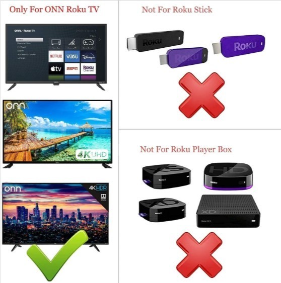 Replaced Remote Control For Onn TCL ELEMENT HISENSE Roku TV