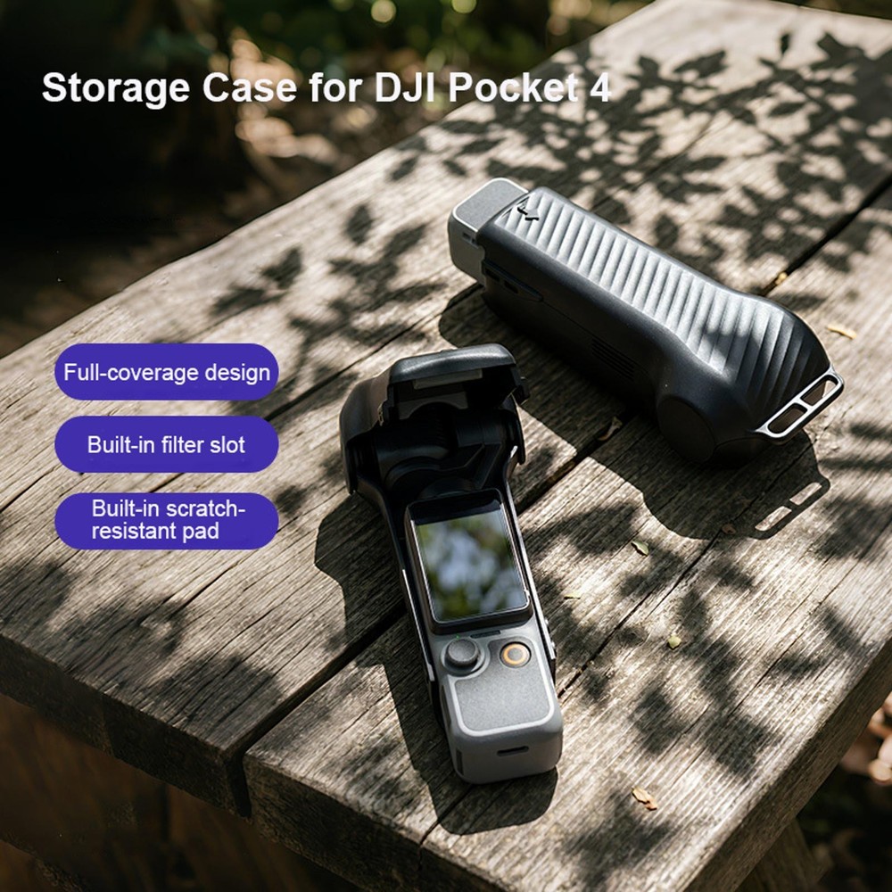 For DJI Pocket 4 Storage Case Full Coverage Built in Filter Slots Anti Scratch