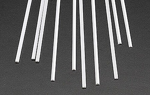 Plastruct Half Round Styrene Rod .080x.040x10 (10) - Model Scratch Building