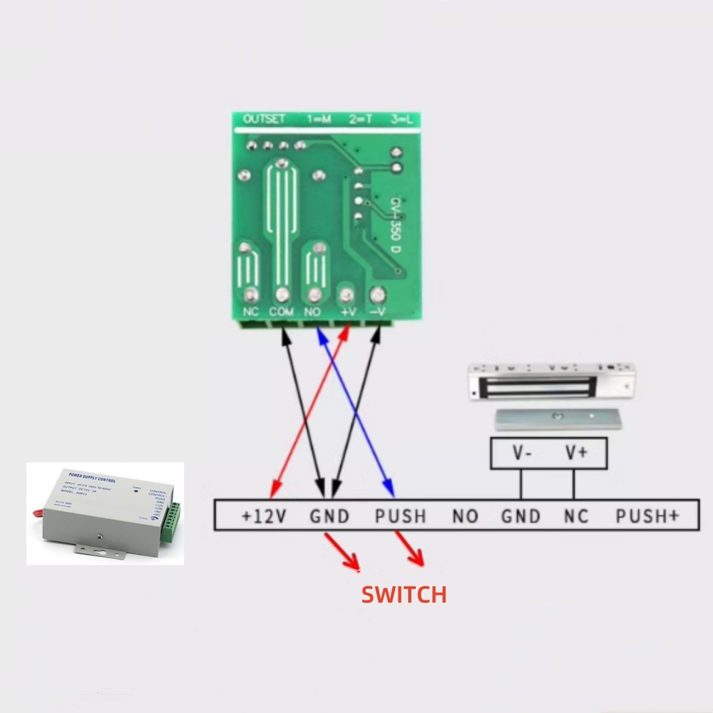 433mhz Door Access Control System, Electric Magnetic Lock, 2 Wireless RC