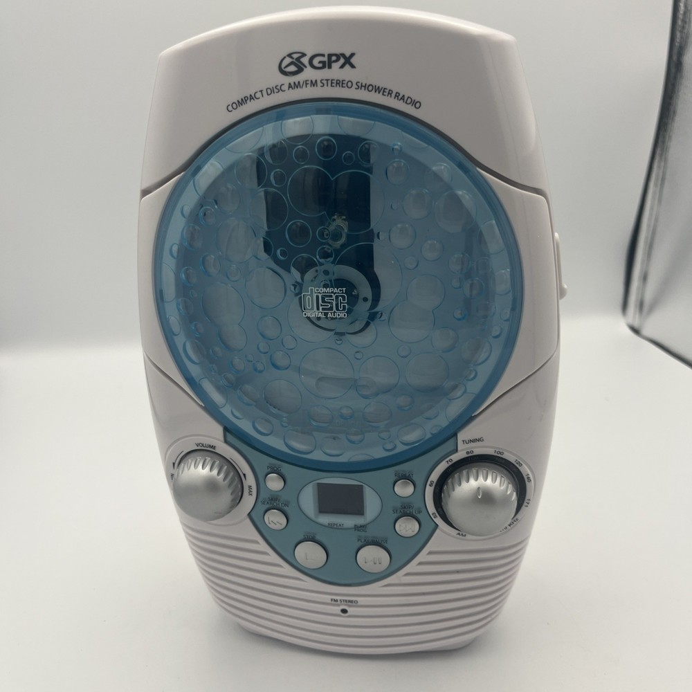 GPX Bathroom CD Clock Radio A330 Player