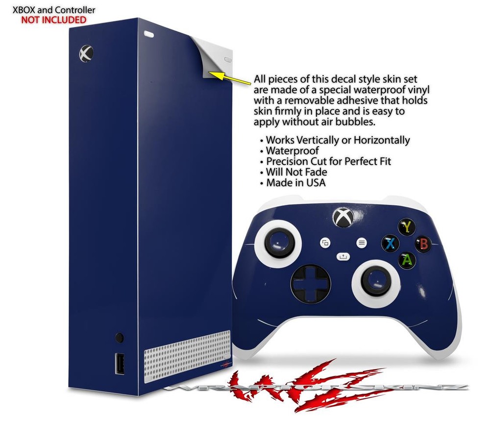 Skin Wrap for XBOX Series S Console Controller Solids Collection Navy Blue