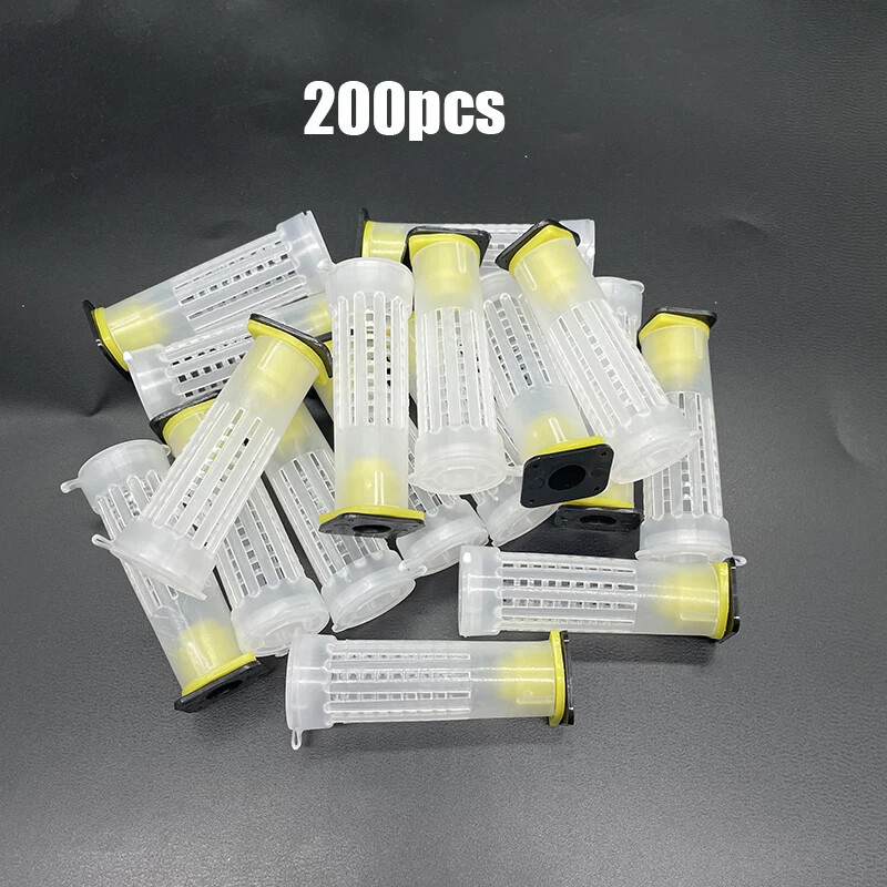 200PCS Queen Rearing Cup Kit Beekeeping Tools Plastic Bee Farm Larva Protection