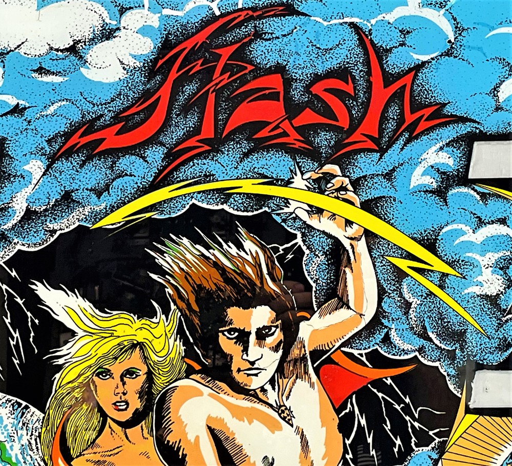 Williams Flash Pinball Machine Game Backglass ORIGINAL