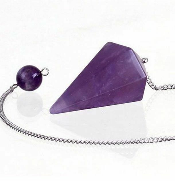 AMETHYST 6 FACETED PENDULUM