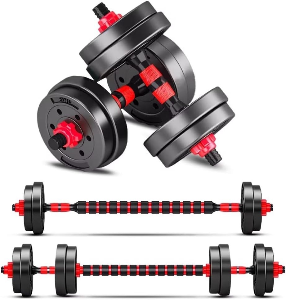 Home Gym Essential: Adjustable Lightweight Dumbbells Set with Barbell Function