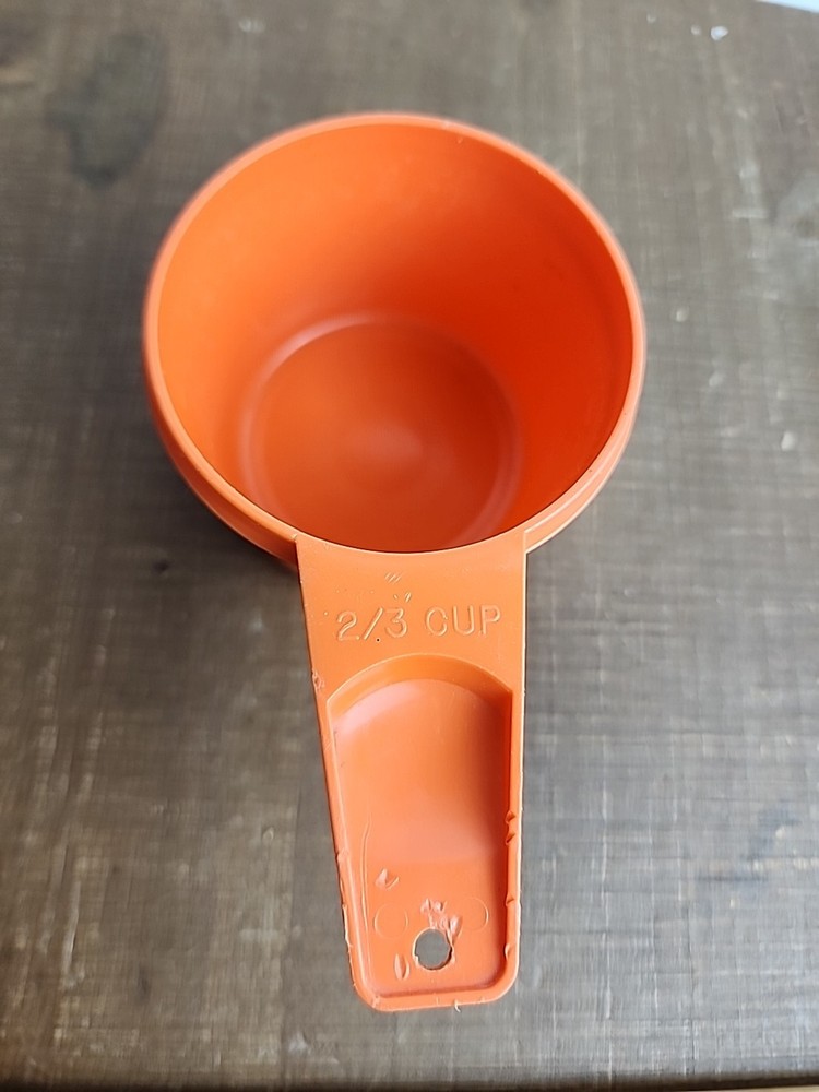 Vintage Tupperware Replacement Measuring 2/3 Cup -   Orange