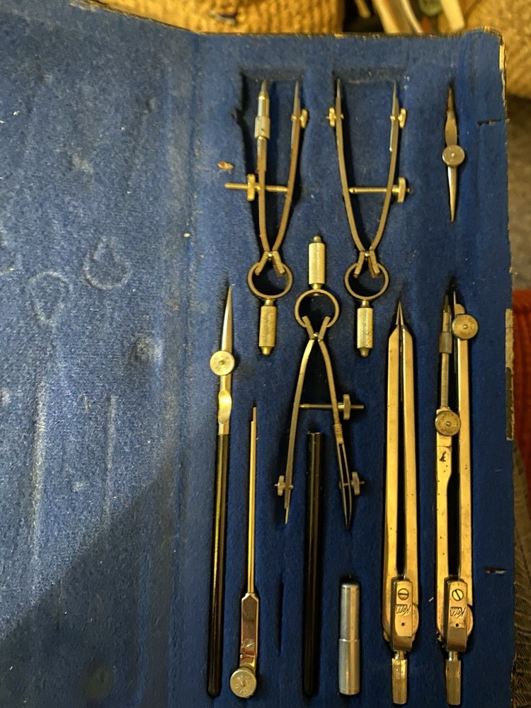 Vintage Drafting Tools Set