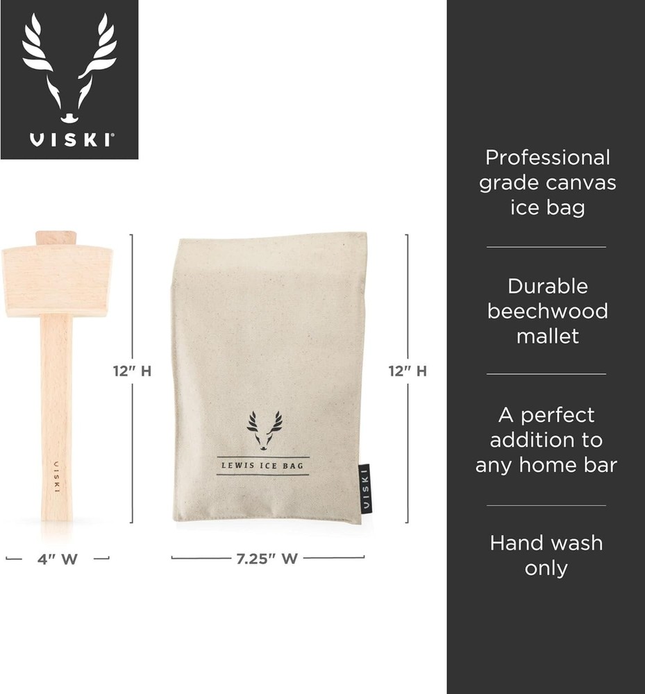 Lewis Ice Bag and Mallet by Viski