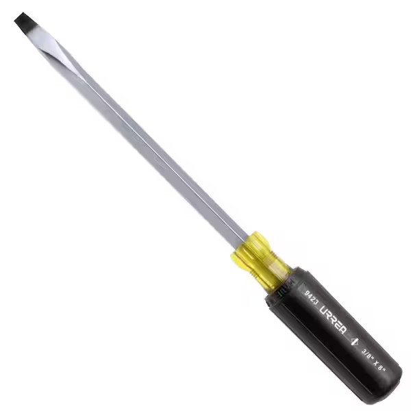 4" Flat Head Screwdriver Cushion Grip Square Shank Hand Tool