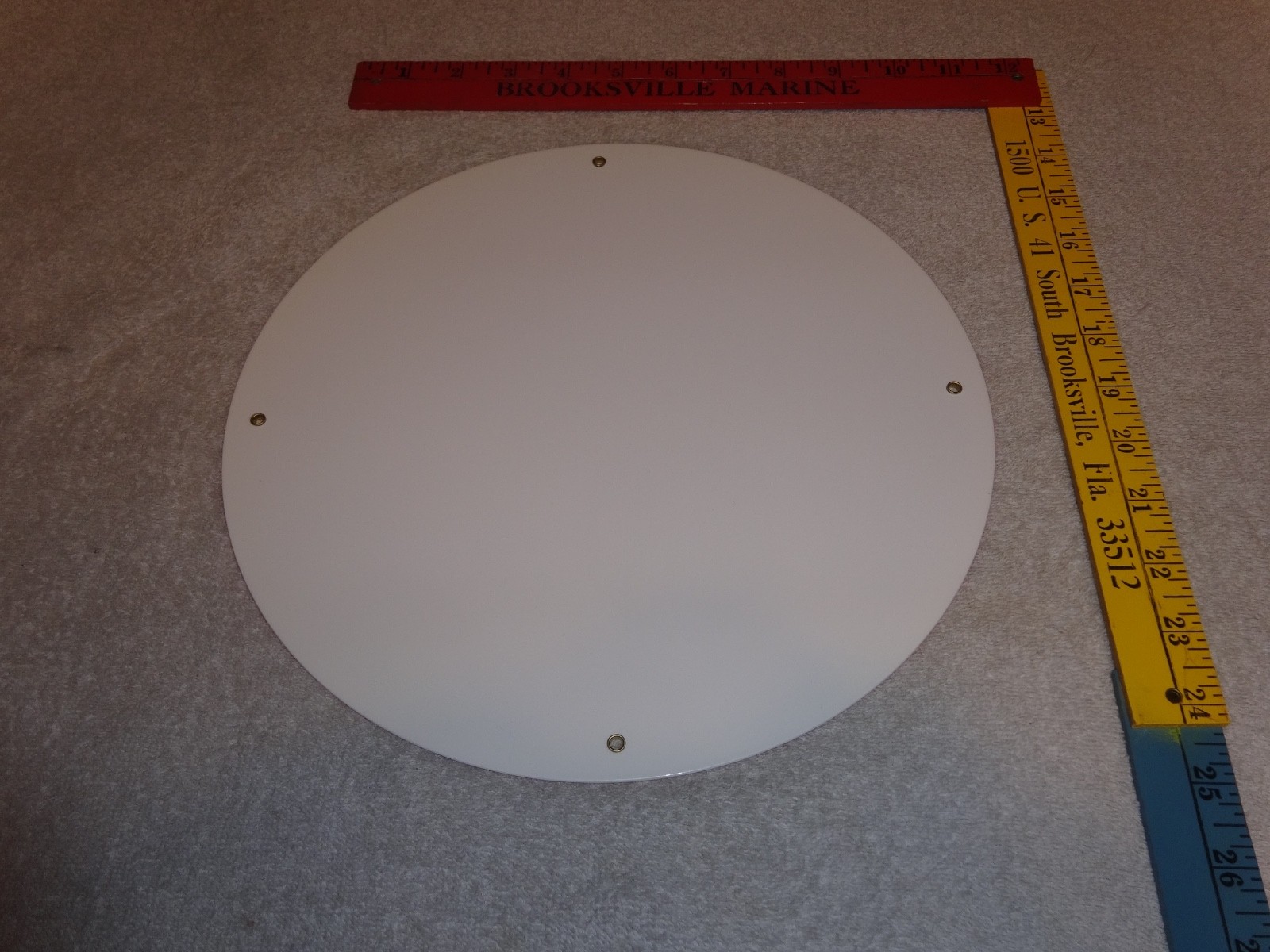 VINTAGE FLYING A GASOLINE WHITE 11 3/4" PORCELAIN METAL SERVICE STATION OIL SIGN