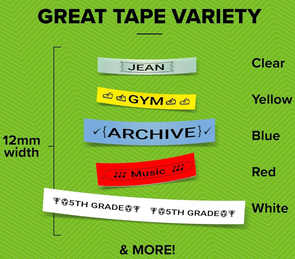Label Maker - The Dymo LetraTag 100H+ Handheld - Value Pack with 3 tapes
