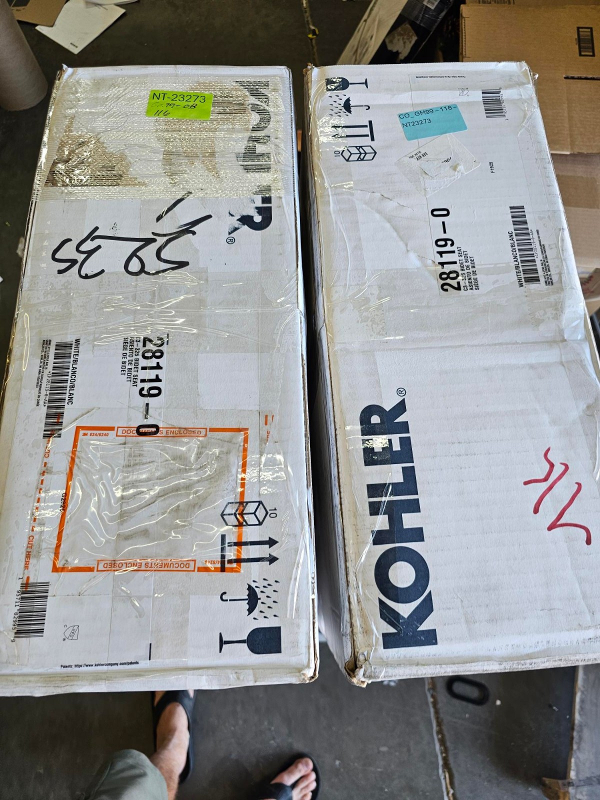 Enlongated Kohler C3-325 28119-0 Bidet Toilet Seat Heated w/ Remote