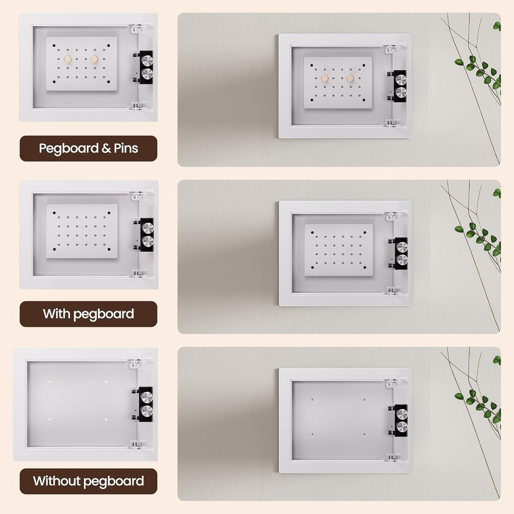 Small Hidden In Wall Safe Between 16" Studs, 0.327 cu ft Security Floor Safe wit