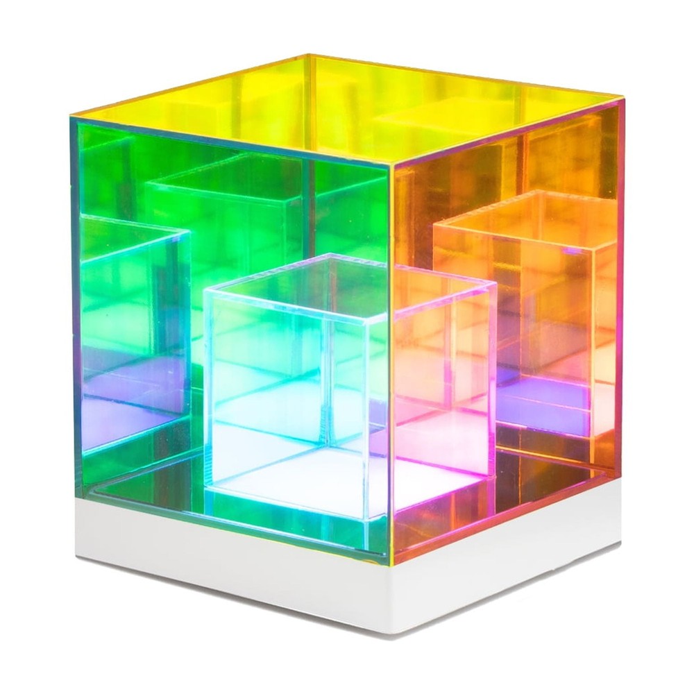 Merkury Innovations Infinity Cube Night Light - Iridescent Effect