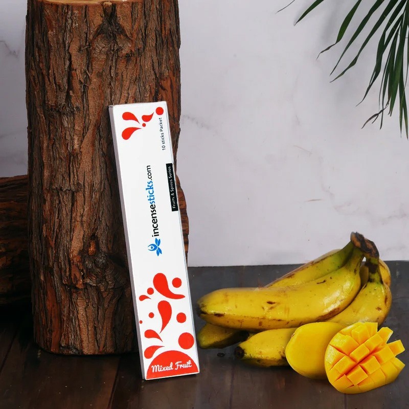 Mixed Fruit Incense 8" inch 10 Sticks Pack: 2 Packs
