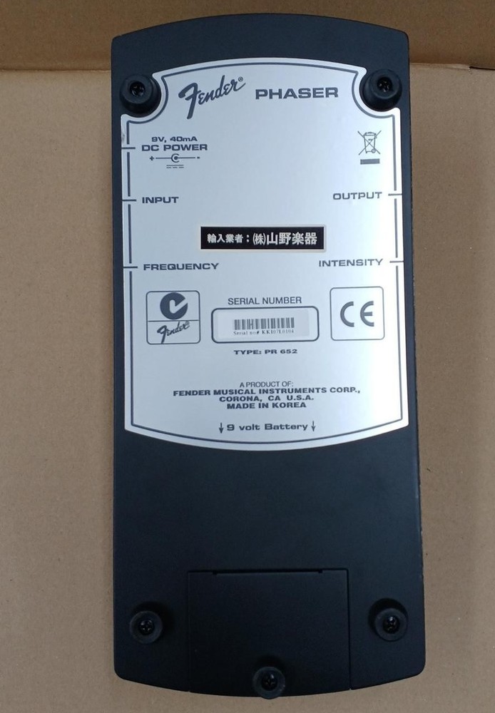 Fender Phaser Pr652 Effector No.nm1074