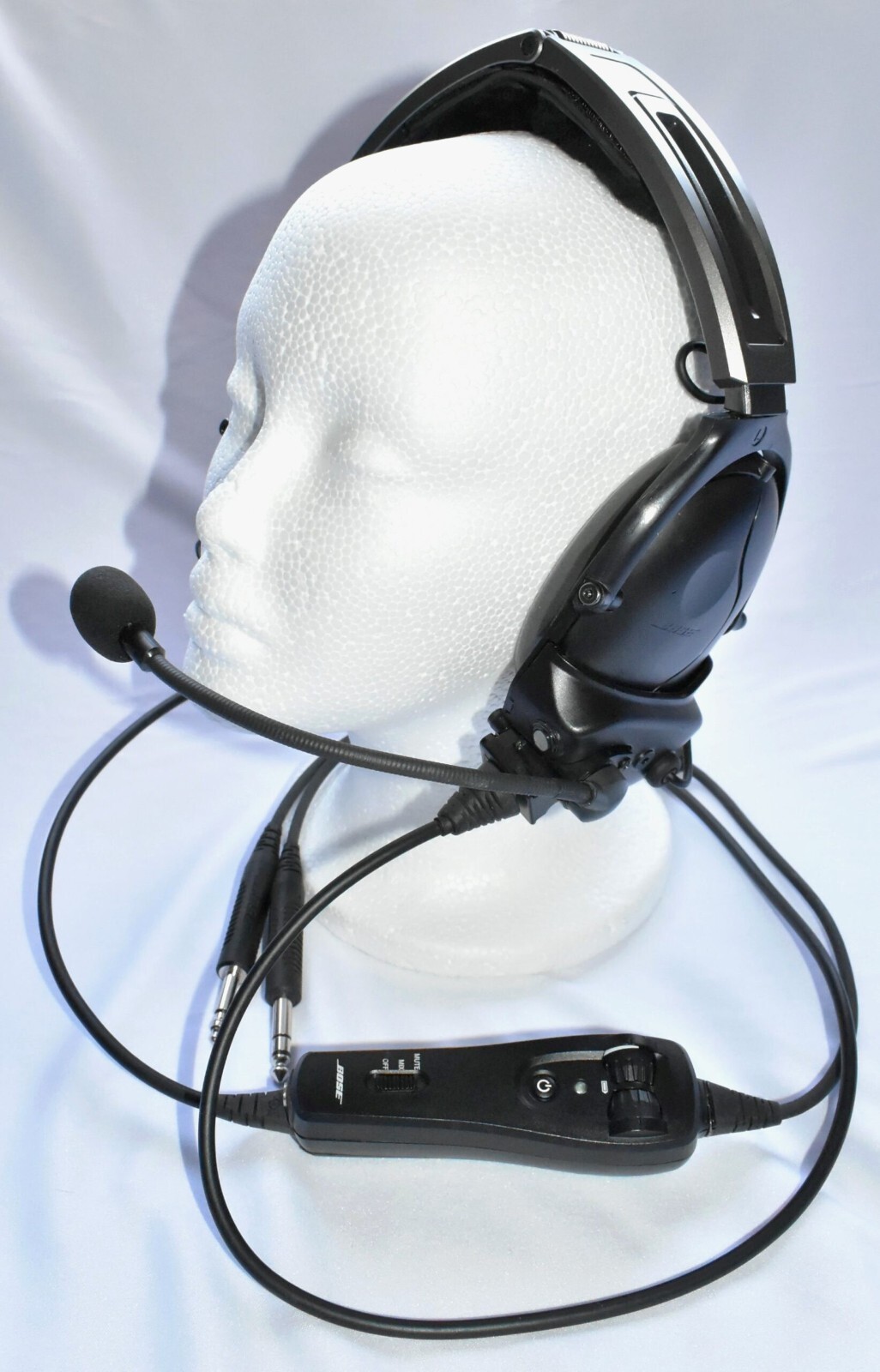 Bose Aviation Headset Active Noise Reduction GA Dual Plugs & Bluetooth Adapter